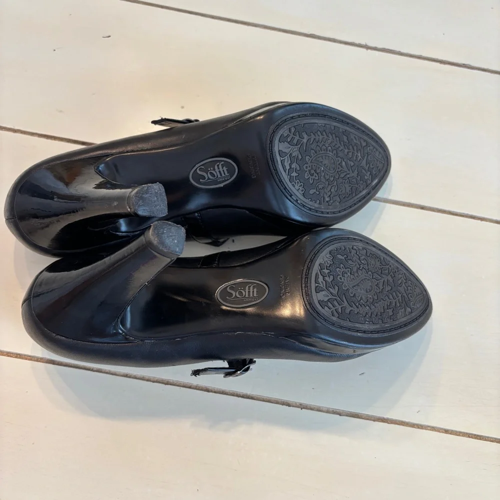 Sofft Mary Jane Heels Women’s Size 8.5 Black Leather - Picture 12 of 16